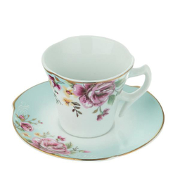 ست فنجان و نعلبکی 12 پارچه شرکت صنایع چینی تقدیس (Taghdis Porcelain Co) مدل کاملیا