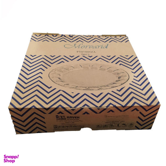 بشقاب غذاخوری بلور کاوه (Kaveh) مدل 805 بسته 6 عددی