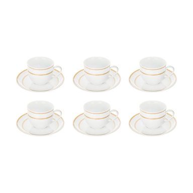 ست فنجان و نعلبکی 12 پارچه شرکت صنایع چینی تقدیس (Taghdis Porcelain Co) کد 001