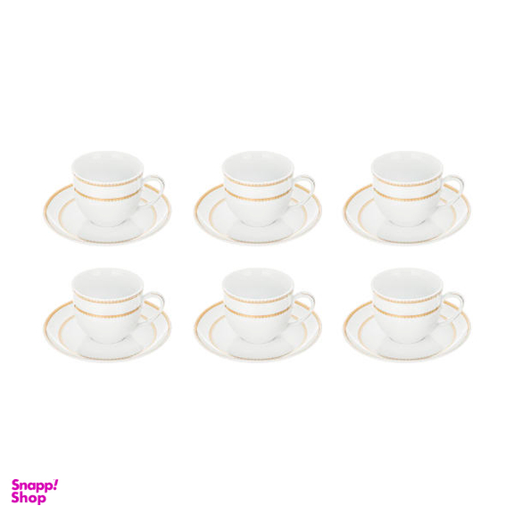 ست فنجان و نعلبکی 12 پارچه شرکت صنایع چینی تقدیس (Taghdis Porcelain Co) کد 001