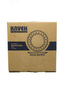 بشقاب بلور کاوه (Kaveh) مدل مروارید 0100 بسته 6 عددی