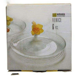 بشقاب خورش خوری بلور کاوه (Kaveh) مدل وینیز 1103 بسته 6 عددی