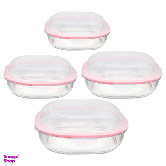 ظرف نگهدارنده لیمون (Limon) مدل Glass Container مجموعه 4 عددی