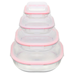 ظرف نگهدارنده لیمون (Limon) مدل Glass Container مجموعه 4 عددی
