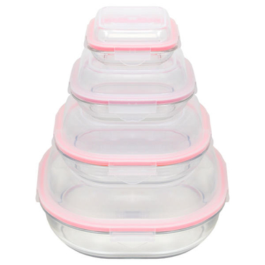 ظرف نگهدارنده لیمون (Limon) مدل Glass Container مجموعه 4 عددی