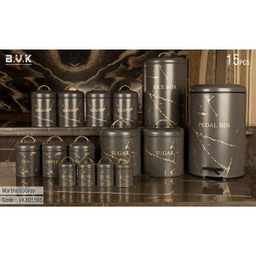سرویس آشپزخانه 15 پارچه بی.وی.کی (B.V.K) مدل Marble-G