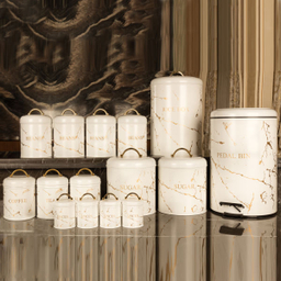 سرویس آشپزخانه 15 پارچه بی.وی.کی (B.V.K) مدل Marble-G