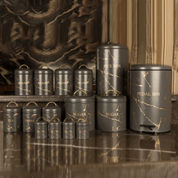 سرویس آشپزخانه 15 پارچه بی.وی.کی (B.V.K) مدل Marble-G