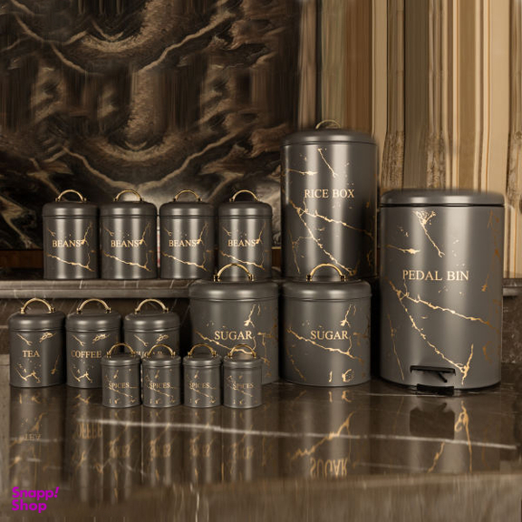 سرویس آشپزخانه 15 پارچه بی.وی.کی (B.V.K) مدل Marble-G