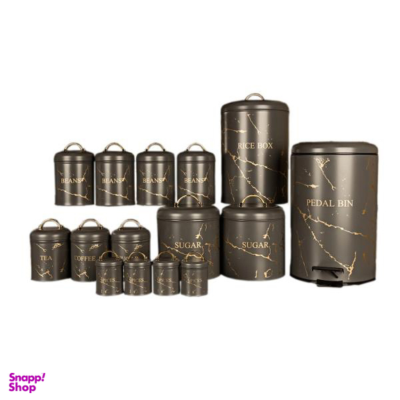 سرویس آشپزخانه 15 پارچه بی.وی.کی (B.V.K) مدل Marble-G