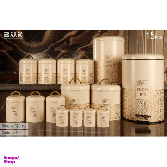 سرویس آشپزخانه 15 پارچه بی.وی.کی (B.V.K) مدل بونسای