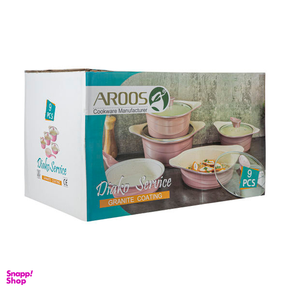 سرویس پخت و پز 9 پارچه عروس (Aroos) مدل دیاکو