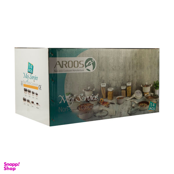 سرویس پخت ‌و پز 14 پارچه عروس (Aroos) مدل موج