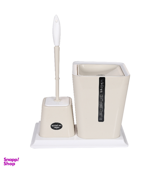 ست توالت شور و سطل زباله تک پلاستیک خاورمیانه مدل T021