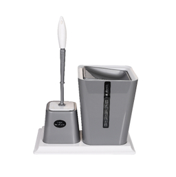 ست توالت شور و سطل زباله تک پلاستیک خاورمیانه مدل T021