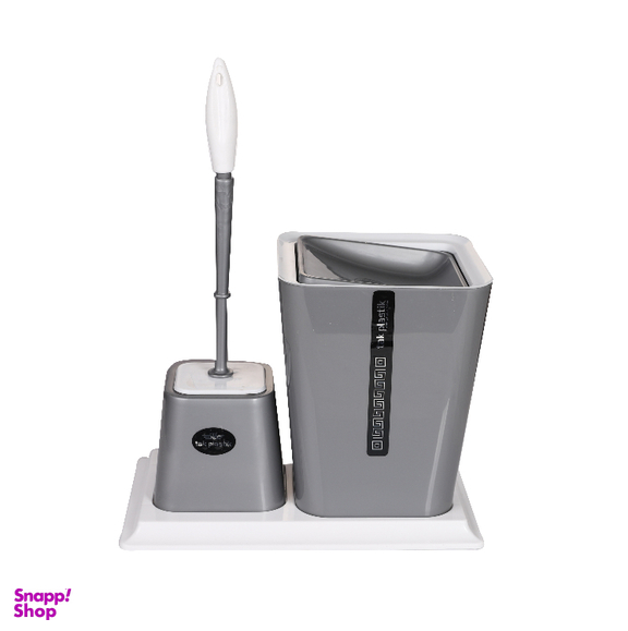 ست توالت شور و سطل زباله تک پلاستیک خاورمیانه مدل T021