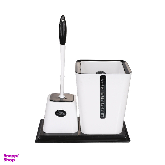 ست توالت شور و سطل زباله تک پلاستیک خاورمیانه مدل T021