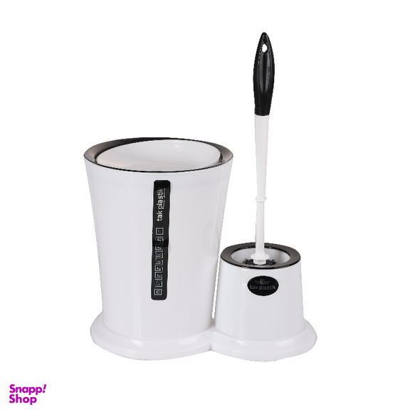 ست توالت شور و سطل زباله تک پلاستیک خاورمیانه مدل T022