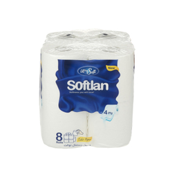 دستمال توالت سافتلن (Softlan) بسته 8 عددی