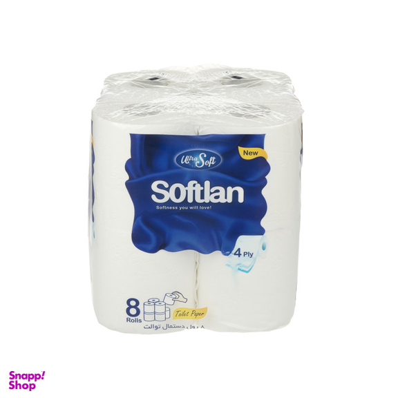 دستمال توالت سافتلن (Softlan) بسته 8 عددی