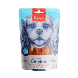تشویقی سگ ونپی مدل Chicken Jerky & Calcium Bone Wrap وزن 100 گرم