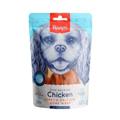 تشویقی سگ ونپی مدل Chicken Jerky & Calcium Bone Wrap وزن 100 گرم