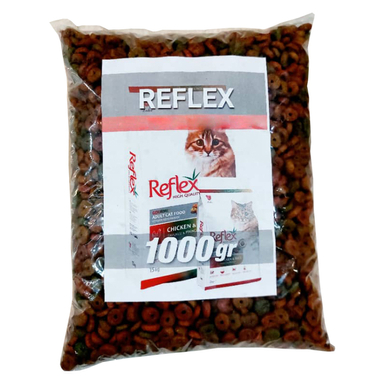 غذای خشک فله گربه مدل رفلکس مرغ و برنج وزن 1000 گرم