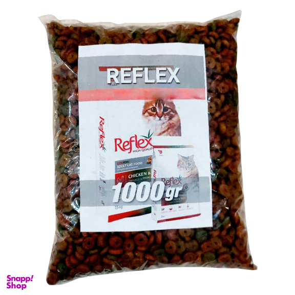 غذای خشک فله گربه مدل رفلکس مرغ و برنج وزن 1000 گرم