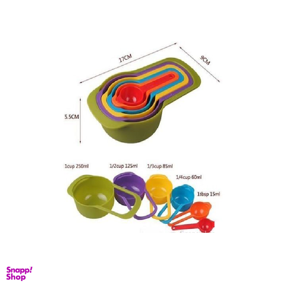 پیمانه اندازه گیری رنگین کمان بسته 6 عددی