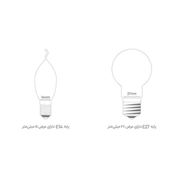 لامپ ال ای دی اشکی 7 وات افراتاب (Afratab) مدل Af-Tc37-7W پایه E14