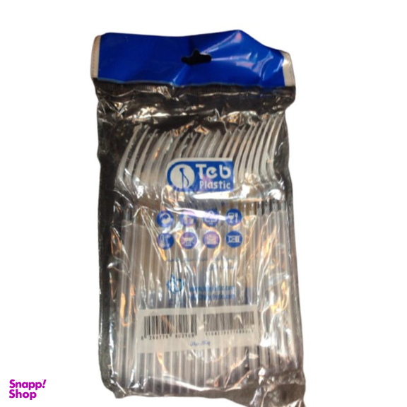 چنگال یکبار مصرف طب پلاستیک (Teb Plastic) مدل میلان بسته 20 عددی