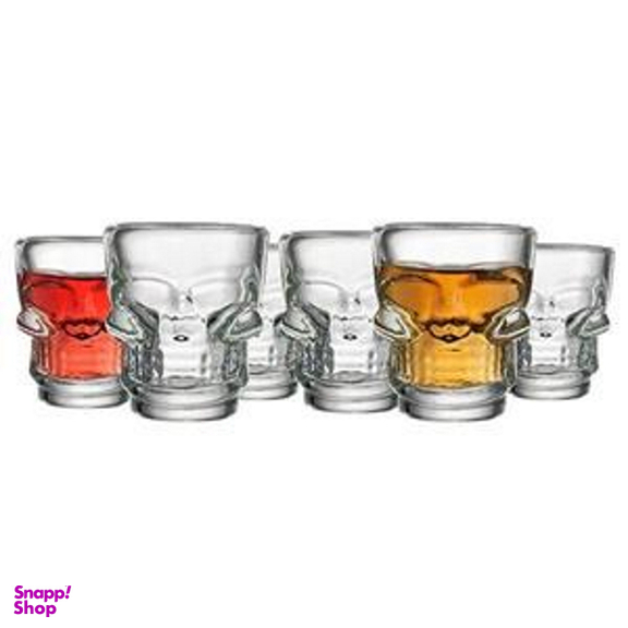 استکان طرح اسکلت کد 012354 بسته 6 عددی