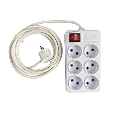 شش راهی برق پیکو (Pico) مدل 6PC-2٫5M طول 2٫5 متر