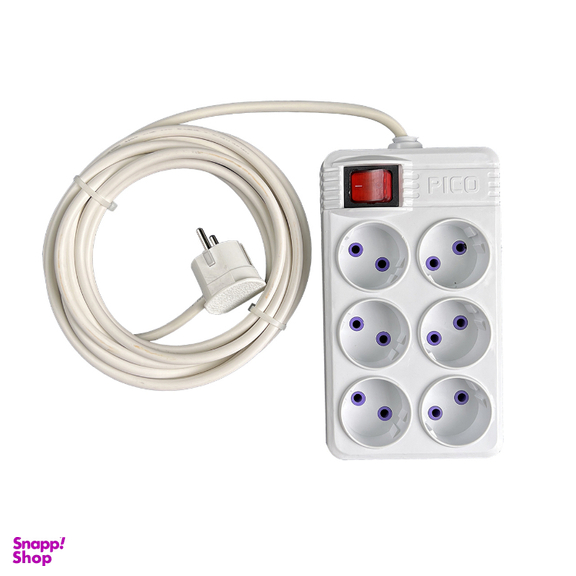 شش راهی برق پیکو (Pico) مدل 6PC-2٫5M طول 2٫5 متر