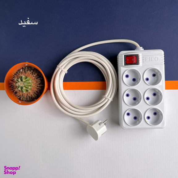 شش راهی برق پیکو (Pico) مدل 6PC-2٫5M طول 2٫5 متر