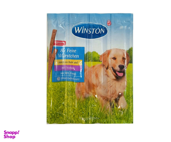 تشویقی مدادی سگ وینستون (Winston) طعم مرغ و بوقلمون بسته 4 عددی