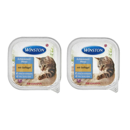 خوراک کاسه ای (ووم) گربه وینستون (Winston) مدل Geflugel وزن 100 گرم بسته 2 عددی