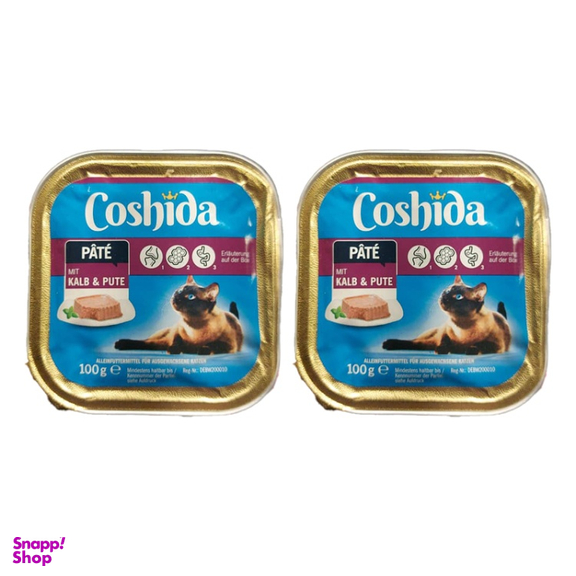 کنسرو غذای گربه کوشیدا (Coshida) مدل Kalb-Pute وزن 100 گرم بسته 2 عددی