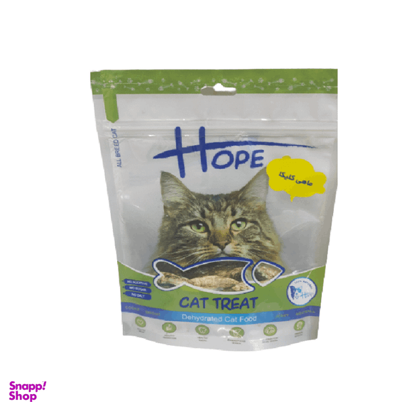 تشویقی گربه هوپ (Hope) با طعم جرکی ماهی کلیکا وزن 70 گرم