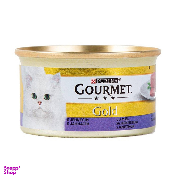 کنسرو غذای گربه گورمت (Gourmet) مدل پته بره Lamb Pate وزن 85 گرم