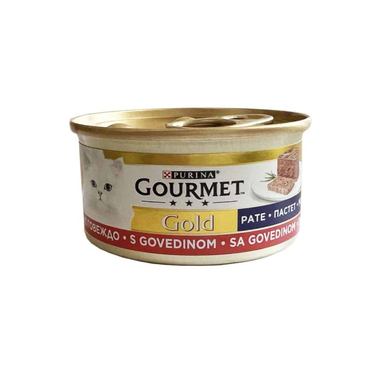 کنسرو غذای گربه گورمت مدل پته گوشت Beef Pate وزن 85 گرم