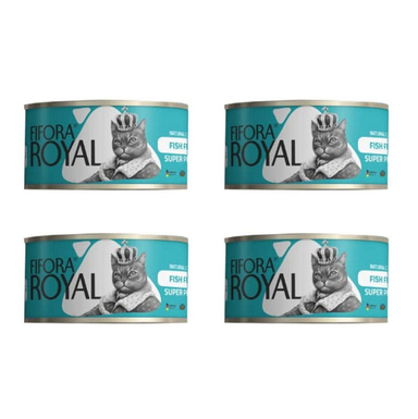 کنسرو گربه فیفورا نچرال (Fifora) مدل ماهی و سبزیجات وزن 120 گرم بسته 4 عددی