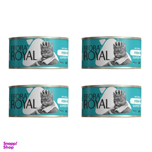 کنسرو گربه فیفورا نچرال (Fifora) مدل ماهی و سبزیجات وزن 120 گرم بسته 4 عددی