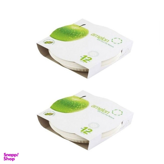 بشقاب یکبار مصرف آملون (Amelon) مدل BSH12 مجموعه 2 عددی رنگ سفید