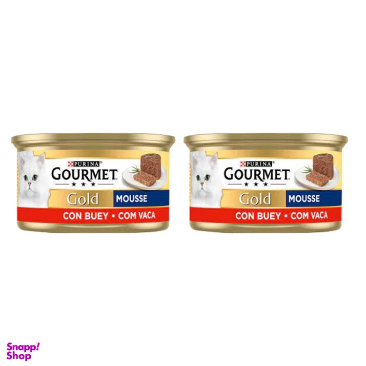 کنسرو گربه گورمت مدل پته گوشت وزن 85 گرم بسته 2 عددی