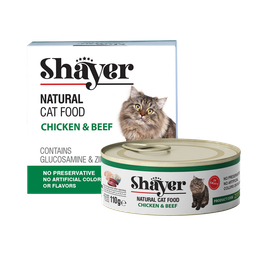 کنسرو غذای گربه شایر (Shayer) مدل Shayperpet Chicken & Beef وزن 110 گرم