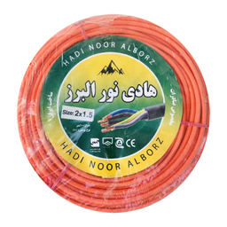کابل برق هادی نور البرز مدل 2 در 1٫5 افشان کد نارنجی