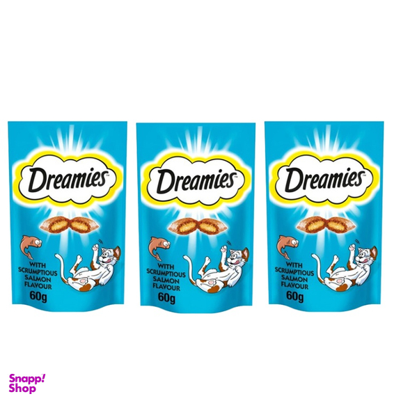 تشویقی گربه دریمیز با طعم ماهی سالمون بسته 3 عددی