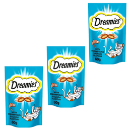 تشویقی گربه دریمیز با طعم ماهی سالمون بسته 3 عددی