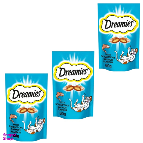 تشویقی گربه دریمیز با طعم ماهی سالمون بسته 3 عددی